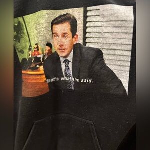 “The Office” hoodie in used condition